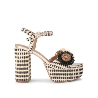 Carvela Womens Sorrento Flower Platform Sandals - Black - Size UK 6