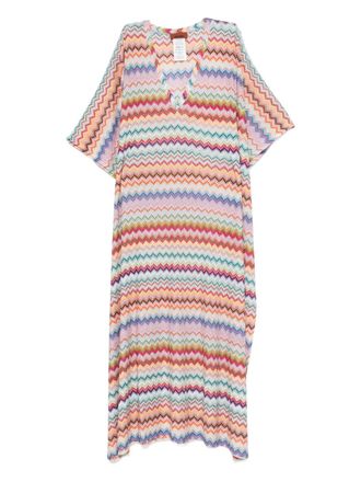 Missoni chevron V-neck maxi dress - Neutrals