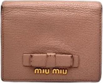 Miu Miu Pre-owned Leather Wallet - Dames - Vintage Accessoires - Roze - ONE Size - Leer - Vintage