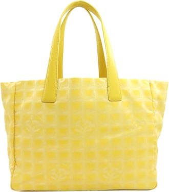 Chanel Yellow Nylon Tote Bag (Pre-Owned)
