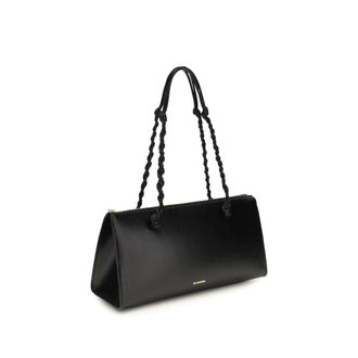 Jil Sander Womens Black Calf Leather Bos Taurus Shoulder Bag