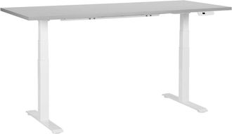 Beliani Beliani - Electric Adjustable Standing Desk Modern Square Feet 180 x 80 cm Grey Top and White Base destines