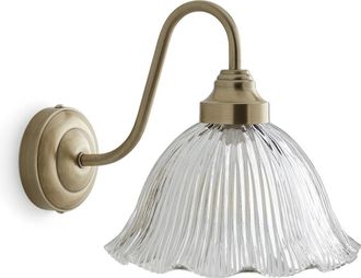La Redoute Interieurs Wandlamp in geribbeld glas en messing, Iloa