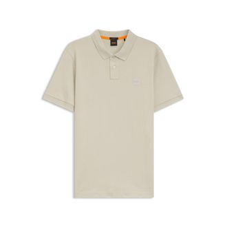 BOSS Stretch-cotton slim-fit polo shirt with logo patch