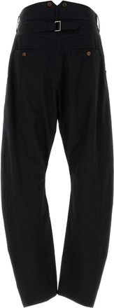 Vivienne Westwood Mens Black Stretch Cotton Pant Exterior: Elastane Pantaloni Trousers
