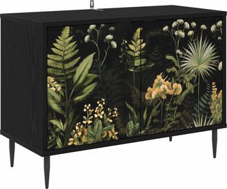 vidaXL Mueble De Tv Rhenen 69 X 33 X 50,5 Cm Roble Negro Vidaxl