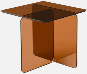 Sweeek Mesita Cuadrada De Cristal Templado