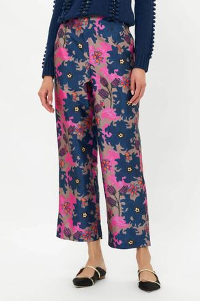Oliphant Valentina Flared Leg Pants In Suzano Navy