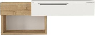 VENTE-UNIQUE.COM Mesa consola madera color natural claro, blanco