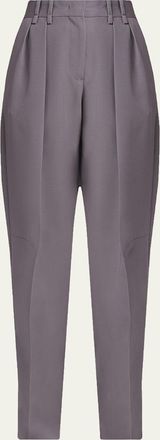 Jil Sander Pleated Wool Straight-Leg Pants