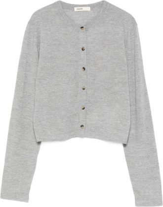 Khaite Cardigan in misto lana con bottoni - Grigio