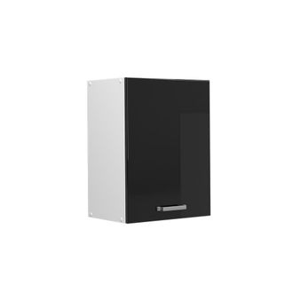 Vicco Mueble Alto Universal R-line, Negro Brillo Intenso, 45 Cm Con Puerta