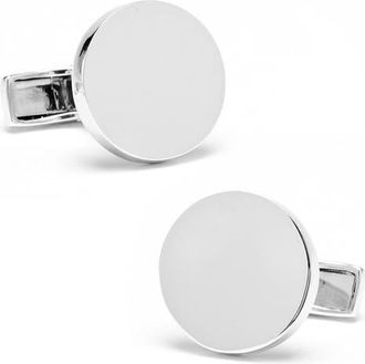 Cufflinks Inc. Round Sterling Silver Engravable Cuff Links at Nordstrom