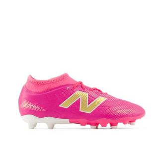 New Balance Kids Tekela Team Low Jnr FG V5 in Pink/Brown Synthetic, size 10