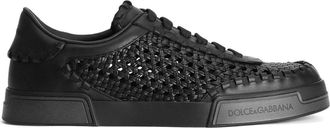 Dolce & Gabbana Leather sneakers with network inserts