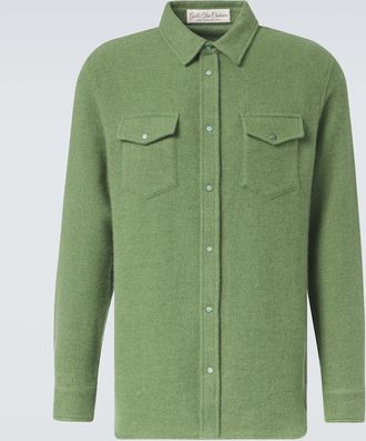 God's True Cashmere Camicia in cashmere con smeraldo