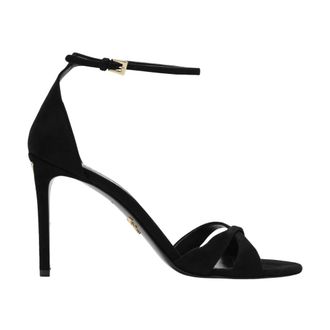 Prada High Heel Sandals, female, Black, Size: 8 1/2 US Prada Sandals Black