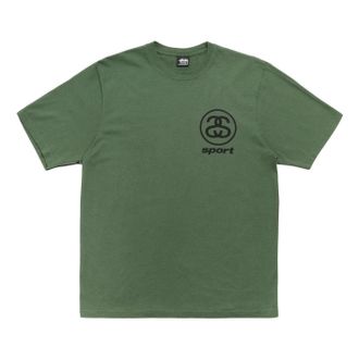 St&uuml;ssy Link Sports Pigment Dyed T-Shirt Pine 1905191-PINE