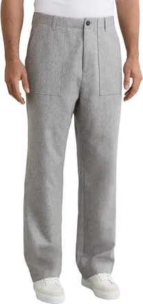 Reiss Chain Wool-Blend Wide Leg Trouser