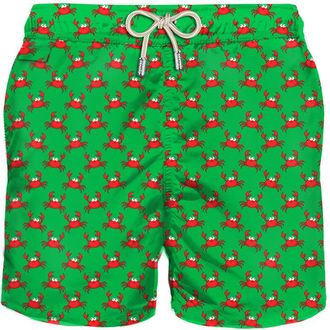 MC2 Saint Barth Man Light Fabric Swim Shorts With Crab Print