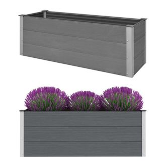 Berkfield Home Garden Raised Bed WPC 150x50x54 cm Grey | Size: 150 x 50 x 54 cm