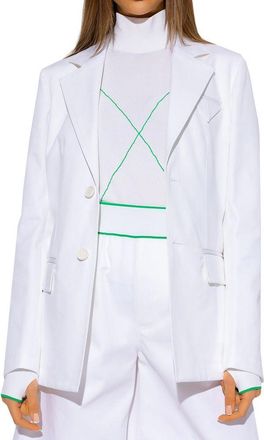 Bottega Veneta Womens White Cotton Blazer Clothing
