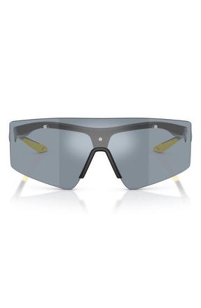 Ferrari 139mm Shield Wrap Sunglasses in Light Blue Silver at Nordstrom