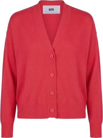 SOLOTRE Cardigans, female, Red, Size: M Cardigan Over