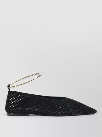Jil Sander suede perforated ballerina flats