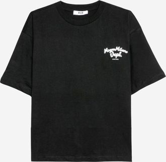 Msgm Kids T-Shirt With Logo Cotton Black T-Shirts And Polos