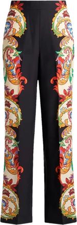Etro Pantaloni dritti in seta - Nero