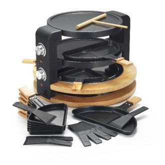 KitchenChef Kitchenchef - Macchina Per Raclette 8/10 Persone 1500w + Grill + Crepe Maker - Kcwood.8.super - Kitchen Chef