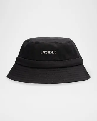 Jacquemus Men & apos;s Gadjo Knotted Cotton Bucket Hat