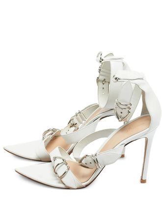 Gianvito Rossi Leren sandalen met ceintuur - Wit