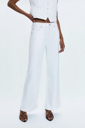 Pistola Denim Jaydn Low Slung Palazzo Jean In Vivid White