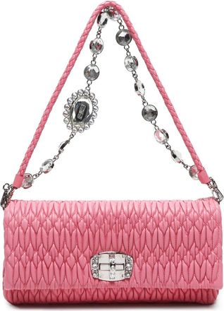 Miu Miu Borsa a spalla in pelle matelassé 2010-2021 - Rosa