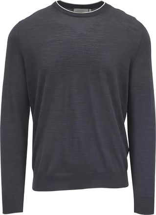 Canali Maglione con orlo a contrasto - Grigio