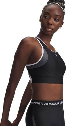 Under Armour Crossback Mid Open Back Sports Bra S Black