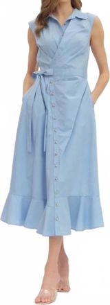 Entro Zoey Midi Dress In Light Blue