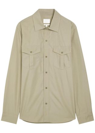 A.P.C. Warren Cotton-poplin Overshirt - Khaki - XL