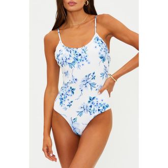 Beach Riot Britt One-Piece Swimsuit in Blushing Blooms at Nordstrom, Size X-Small