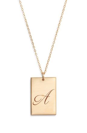 Set & Stones Stella Initial Pendant Necklace in Gold/a at Nordstrom