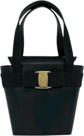 Ferragamo Pre-owned Mini Bag - Dames - Vintage Mini Tas - Zwart - ONE Size - Leer - Vintage