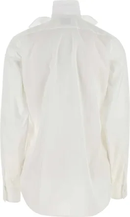 Moschino Womens Embroidered Cotton Shirt 1001 Exterior: Camicie