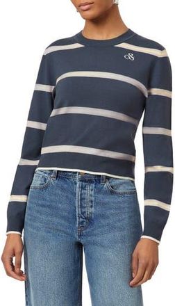 Scotch & Soda Crop Pullover Crewneck Sweater in Big Dipper Sandwich Stripe at Nordstrom Rack, Size X-Small