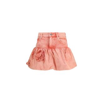 Ganni Ganni Cotton Mini Womens Skirt