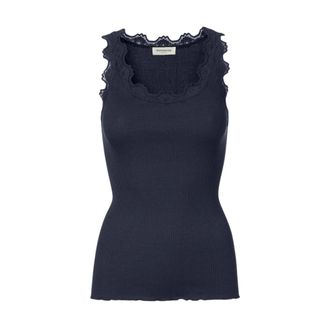 Rosemunde Top de Seda - Tops - Mujer - Azul - S