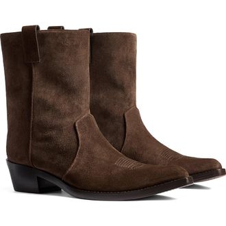 Khaite Clive Western Boot in 893 Ebano at Nordstrom, Size 9.5Us