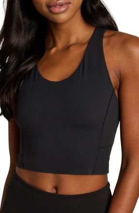 Rhone Revive Scoop Longline Bra in Pure Black at Nordstrom, Size Xx-Large