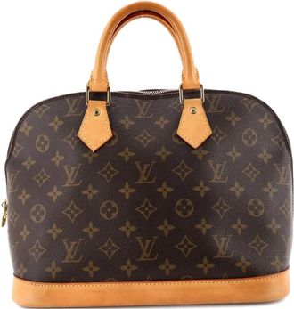 Louis Vuitton Borsa a mano Alma PM in tela con monogramma e tracolla - Marrone